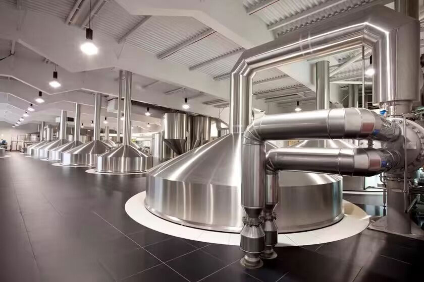 Beer brewing equipment piping design and installation